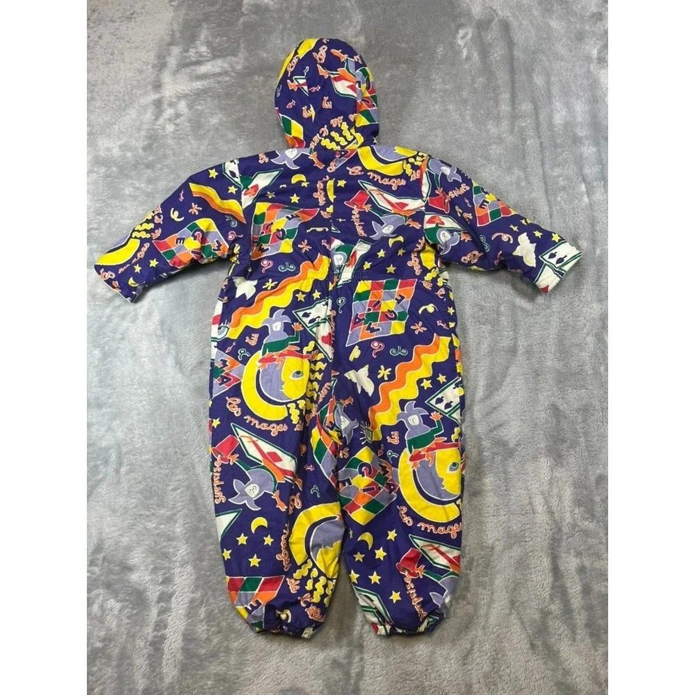VTG Jean Bourget Hooded Snow Suit Size 4t 102 Court Jester Purple